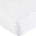 Amazon Basics Waterproof Breathable Mattress Protector, King Size, 18 inch Deep, Machine Washable, White