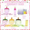4 Set End of School Year Gifts for Students Ice Cream Water Bottles with Summer Cards Back School Gift for Student Drinking Purse Ice Bar Transparent Jug Cup for Camping Sports Shopping