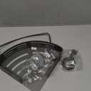 VOLPONE Shower Caddy Corner Suction Cup Shower Shelf Corner No Drilling Bathroom Shower Organizer Storage Rack Adhesive (1-Pack, gray)