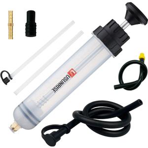 Automotive Fluid Extractor Pump,Oil Change Syringe with Long Hose,Syringe Style Pump for Power Steering Transmission Gear Oil & Brake Fluid Changes, Hand Vacuum Pump 200CC/200ML-3 ProType