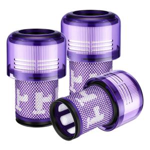 3-Pack V12 Vacuum Filter Replacement Compatible for Dyson V12 Detect Slim, Animal, Slim+ & Absolute Part No. 971517-01, Compatible with Dyson SV34, SV35 Models