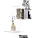 Nynelly 9 Tier Acrylic Bookshelf Invisible Bookshelf, Height Adjustable Vertical Spine Book Tower, Floor Standing Bookcase Display Shelf for Books,Decor, DIY Open Bookcase for Living Room, Office