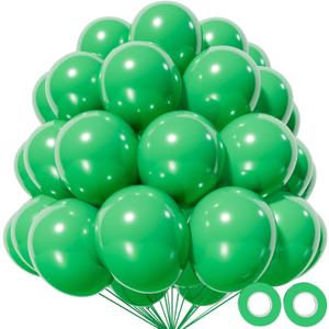 Green Balloons 12 inch, 110pcs Latex Party Balloons Helium Quality for Birthday Graduation Baby Shower Valentines Christmas Wedding Party Decorations (Green)