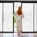Hilarious Reeded Glass Privacy Film Frosted Window Cling Window Privacy Film 3D Decor UV Blocking Heat Control Static Cling Vinyl No Glue Removable Cover for Bathroom Living Room Office, 29.5''x78.7