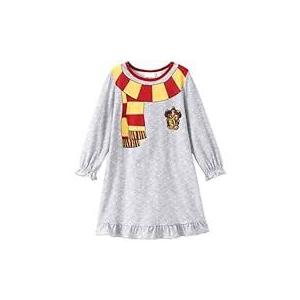 Harry Potter Pajamas Girls Nightgowns Gryffindor Hogwarts Hermione Cosplay Costume Long Sleeves Sleepwear Soft Night Dress for Kids Girls 6-7 Years Light Grey