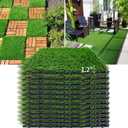 LVBAO Interlocking Artificial Turf Deck Tiles 9PCS Astro Turf Mat 12" X 12" Self-draining Dogs Potty Pet Squares Grass 1.2" Pile Height Indoor Outdoor Flooring Decor Pad