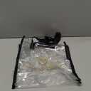 Small clear bag, black straps, 4 pack