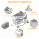 Baby Bath Seat for Babies 6 Months & up, Non-Slip Toddler Bath Seats for Babies Sitting Up, Safe Infant & Newborn Bathtub Chair with 4 Suction Cups & Soft Cushion for Shower, Gray