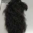 Short Afro Kinky Curly Ponytail Hair Piece for African American Ponytail Extension Synthetic Afro Kinky Curly Ponytail for Women(Black(1B))