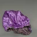 Aquior Shower Cap,Extra Adjustable Shower Caps for Women Double-Layer Waterproof Reusable Hair Cap, Large Size Hair Cap for All Hair,for Girls Spa Bath,Soft and Comfortable (Purple)