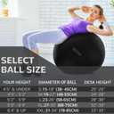 Fitvids Exercise Ball for Fitness, Yoga, Pilates with Quick Pump, Anti-Burst Slip Resistant Balance Ball