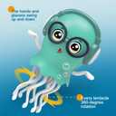 Music Jellyfish,Octopus Toys with Auto-Avoidance - Crawling & Dancing Baby Toy, Music, Perfect Sensory Toy for Tummy Time & Toddler Play (Green)
