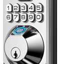 TEEHO TE002 Fingerprint Door Lock - Keyless Entry Electronic Keypad Deadbolt with 2 Backup Keys - Auto Lock - Easy Installation - Smart Locks for Front Door - Satin Nickel