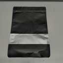 100 Pack Smell Proof Bags, Resealable Black Mylar Bags with Matte Window, Foil Pouch Stand Up Sealable Bags for Packaging, 7.8711.81 Inch