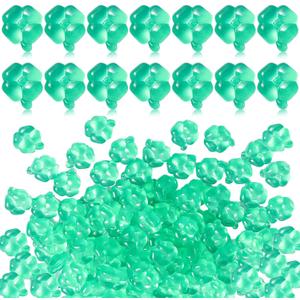 100 Pcs Acrylic Four Leaf Clover Ornaments Mini Green Clover St. Patrick's Day Resin Shamrock Tiny Lucky Clover for Crafts St. Patrick's Day Home Desktop Vase Filler Decorations