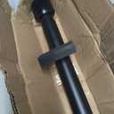 Heavy Duty Curtain Rods, 1 1/8 Inch Diameter Single Curtain Rod 36-72Inch(3-6ft) Extendable Length with End Caps Adjustable Modern Brackets-Matte Black