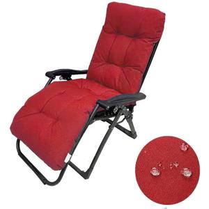 Waterproof Patio Lounge Chair Cushion, 65inch Long Bench Cushion for Outdoor Furniture, Outdoor Padded Recliner Chair Cushion Non-Slip Back Elastic Sleeve (Red)