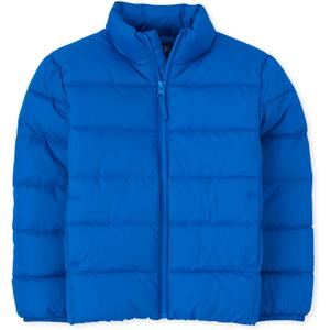 The Children's Place boys Medium Weight Puffer Jacket, Wind, Water-resistant (3X-Large, Blue)