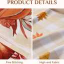 Softalker Fall Tablecloth Rectangle 60x84 Inch, Thanksgiving Autumn Harvest Pumpkin Buffalo Plaid Decoration Table Cloth, Stain Resistant Table Cover for Party/Dining/Holiday, Orange Checkered