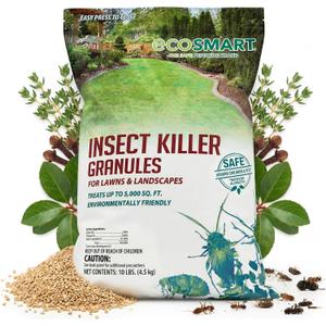 EcoSMART Insect Killer Granules for Lawns & Landscapes, 10 lb Bag, Plant-Based Pest Control with Clove & Thyme Oil, Kills Ants Fleas Ticks Crickets Flies Aphids, Pet & Kid Safe, Treats 5,000 Sq Ft