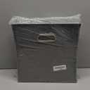 Linen Storage Bins with Lids,13 x 13 Inch Foldable Fabric Cube Baskets Boxes Organizer for Closet, Shelves, and Home. (Gray, (13x13) 4 pack)