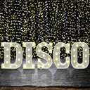 Yoiemivy LED Marquee Letters Light, Disco Party Decorations Disco Sign Silver Glitter Alphabet Shiny Light Up Alphabet Marquee Letter Sign for Bar Holiday Christmas New Year Wedding Party