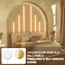 Lichaser LED Recessed Lighting for Acoustic Panel, 6 Pcs of 3000K Dimmable LED Strip Light for Wood Slat Wall Panel in Parallel with Touch Sensor, Self-Adhesive for Slat Wall Decor (2*36+2*24+2*16 in)