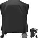 Grill Cover for Weber Q Series Grill on Cart, Waterproof BBQ Cover for Weber Q2000/Q200/Q1000/Q100 on Portable Stand-Weather Resistant