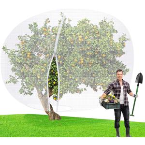 10 x 14 FT Large Fruit Tree Netting Bags Garden Plant Protector with Zipper and Drawstring Blueberry Bushes Netting Covers Plant Protection Mesh Net Bags from Insect Bug Cicada