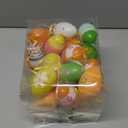 Garma 36 PCS Easter Hanging Plastic Eggs Decorations Colorful Eggs Painted Ornaments with Bow, Easter Tree Ornaments Decor for DIY Crafts Party Favor Home Decor Pascua Exchange Gifts