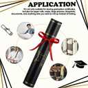 Tinlade Black Graduation Diploma Tube Holder with Gold Foil Stamping Graduation Cap 12.6 x 2 x 2 Inches Waterproof Certificate Scroll Holder for Certificate Diploma Documents Posters Blueprints