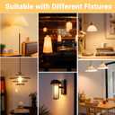 Edison Light Bulbs 8W, 80W Equivalent Dimmable Vintage LED Light Bulbs, 800LM E26 Medium Base Soft White 2700K LED Bulb, ST19 90+ CRI LED Bulb, Clear Glass,12 Pack