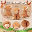 Blueweenly 12 Pcs Stuffed Animal Stuffed Plush Toys 6 inch Realistic Soft Decor Doll for Stress Relief Boys Girls Birthday Favors Gifts Forest Party Decor (Highland Cows)