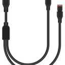 2-in-1 2ft Universal DT Style Splitter Wiring Harness, 2Pin Plug and Play Extension Connector Kit for LED Light Bar, LED Pod, Fog Lights, Driving Light Cubes Work Light