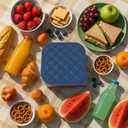 F.Y.Dreams 3 Pack 304 Stainless Steel Sandwich Containers With Silicone Lids/ 3 * 35 OZ/Plastic Free Lunch Box/Metal Bento Box/Snack Containers/Navy