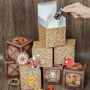 Cinrobiye 52 Pcs Western Centerpieces for TablesRodeo Cowboy Party Decorations Wild West Village Barn Country Party Hay Bales Boxes Goodie Boxes Gift Decor for Fall Harvest Baby Shower Party Supplies