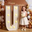 Marquee Letters 3 Feet Tall 3FT Large Light Up Letters U for Wedding Will You Marry Me Sign Happy Birthday Engagement Party Decorations Big Letterboard U