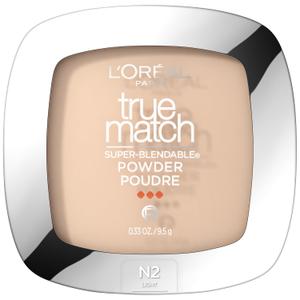 L'Oreal Paris True Match Super Blendable Oil Free Powder Foundation, N2 Light, 0.33 oz