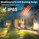 6 Pack Solar Lights Outdoor Waterproof IP65,Warm White Light,2 Lighting Modes,Solar Powered Spotlights for Yard Garden Solar Spot Lights for Flag Landscape Auto On/Off