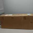 31.5" W Coffee Bar Cabinet with Outlets, 2-Door Farmhouse Console Table Sofa Storage Cabinet Narrow Buffet Sideboard for Kitchen, Pantry, Entryway, Hallway, Dining (Walnut White)