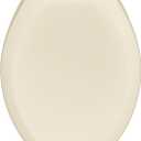 Gerber Elongated Toilet Seat with Cover, Soft Close, No Slam, Quick & Easy Install, Heavy-Duty Plastic, Adjustable Fit for Standard Elongated Toilets, Durable & Fade-Resistant, Bone G009921325