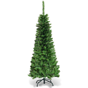 4.5ft Pre-Lit Artificial Pencil Christmas Tree, 150 Warm White LED Lights, 226 PVC Branch Tips, Quick Setup, Hinged Xmas Tree for Home Office Carnival Festival Decoration,
CM22070