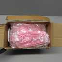 50 Pack Mini Cake Pans with Lids and Spoons Small Aluminum Foil Pans Square Baking Cups Disposable Ramekins Cupcake Liners for Brownie Pie Mothers Day Party Favors (Pink, 5 oz)