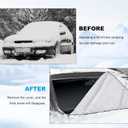 Car Windshield Snow Cover, Waterproof Rear Windshield Protector Ice and Snow Shield, Multi-Purpose Oxford Rear Windscreen Cover Protects Against Frost Water UV Rays