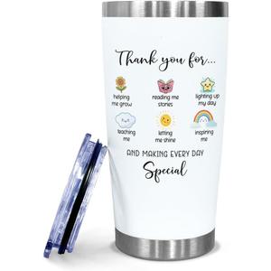 Teacher Appreciation Gifts from Student Thank You Tumbler for Women Men Teachers End of Year, Christmas, Birthday, Back to School Gift for Preschool, Kindergarten, Elementary Educators