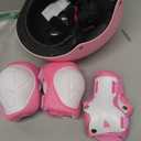 Kids Bike Helmet Set Adjustable for Children, Boys, Girls and Teenagers Aged 3-8 Years Includes Elbow, Knee, Wrist Guards Children's Helmet Protection Set for Bikes SkateboardsRollerskates (pink)