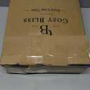 Cozy Bliss Faux Fur Throw Blanket for Couch, Cozy Warm Plush Striped Blanket for Sofa Bedroom Living Room, 50 * 60 Inches Navy Blue