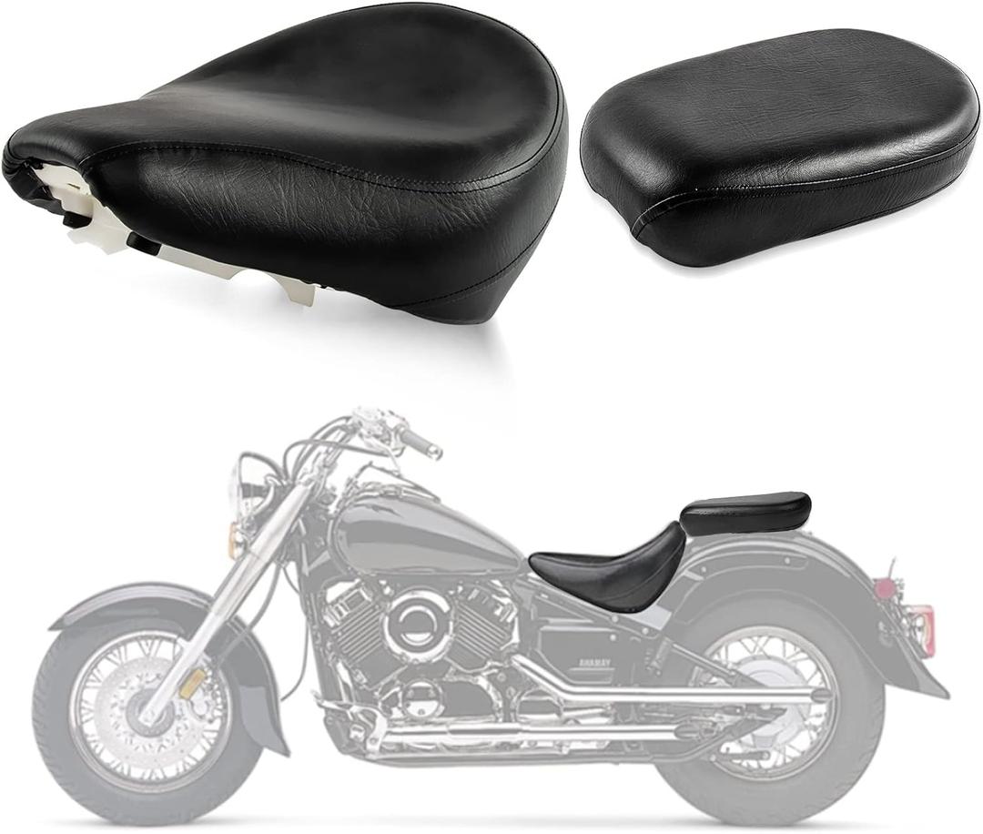 PSLER Front Rider Driver Rear Passenger Seat Pillion Cushion Seat for XVS 650 V-Star 650 1998-2023