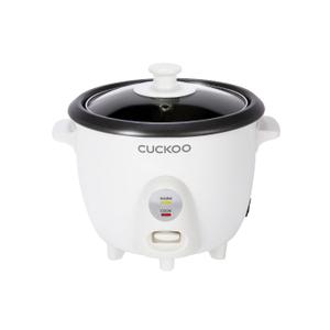 CUCKOO One Touch Rice Cooker 3-Cup (Uncooked) / 6-Cup (Cooked), Mini Rice Cooker & Warmer with Steamer Tray, Versatile Grain Cooker, Soup Maker, Auto Keep Warm, White (CR-0301C)