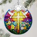 Catholic Cross Ornament, Christian Christmas Ornament, Christmas Tree Ornament, Religious Home Decor, Christian Gifts for Her, Religious Gifts, Gift Exchange, Gift Idea - Pattern C, Set Of 3